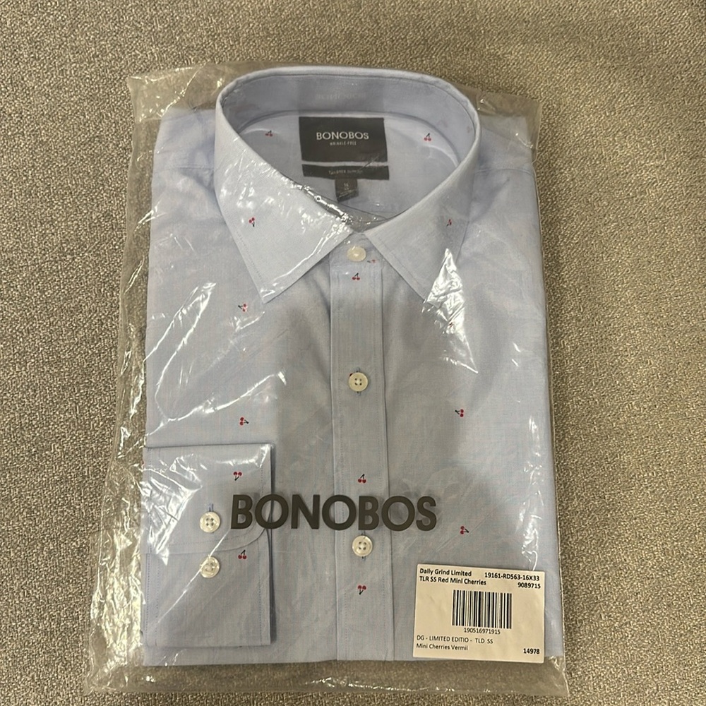 Bonobos Long Sleeve Button Down - Cherries